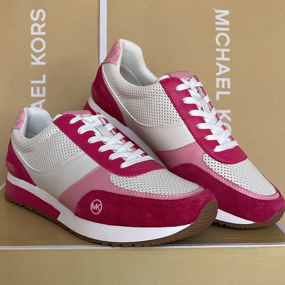 MICHEL KORS ANDI TRAINER
FAUX LEATHER/SUEDE
Electric Pink Multi 
Sneakers - Picture 4 of 16